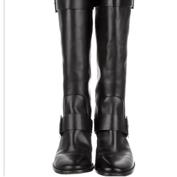 Brian Atwood Black Leather Riding Boots - Picture 4 of 13